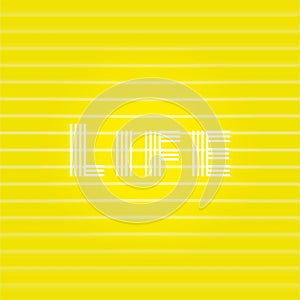 Beautiful yellow abstract background with colourful lines and text, life quotes wallpaper, graphic design illustration