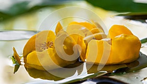 Beautiful yellow candock in a basin