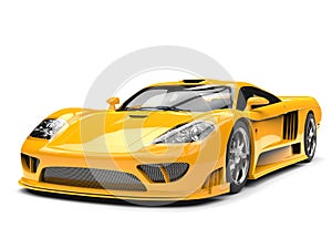 Beautiful yellow modern super race car