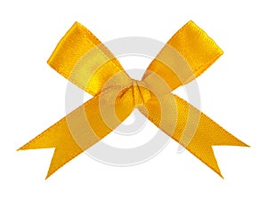 Beautiful yellow satin gift bow