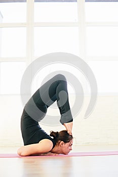 Beautiful yoga woman practice