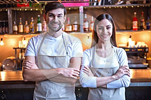 Beautiful young baristas