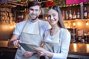 Beautiful young baristas