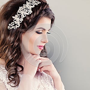 Beautiful Young Bride. Stylish Woman Fiancee