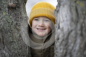 Beautiful young child smiling at the camera