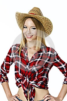 Beautiful young country girl woman