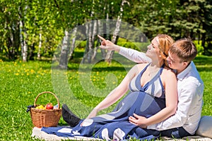 Beautiful young couple in anticipation of a child