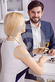 Beautiful Young couple having fun together in valentine days.