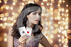 beautiful young girl in casino