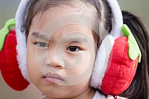 Beautiful young girl close-up portrait