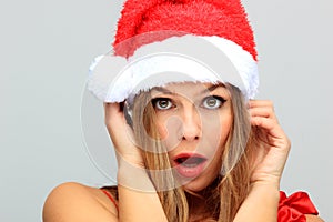 Beautiful Young Happy Christmas Woman