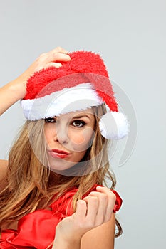 Beautiful Young Happy Christmas Woman