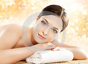 Beautiful, young and healthy woman in a spa salon