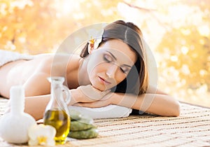 Beautiful, young and healthy woman in a spa salon