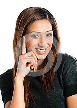 Beautiful young Indian model posing in a studio