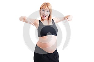 beautiful and young pregnant woman