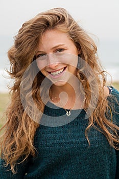 Beautiful young smiling woman