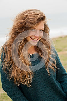 Beautiful young smiling woman