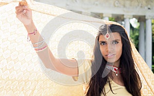 Beautiful and young traditional hindu woman