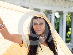 Beautiful and young traditional hindu woman