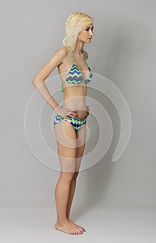 Beautiful young woman in bikini