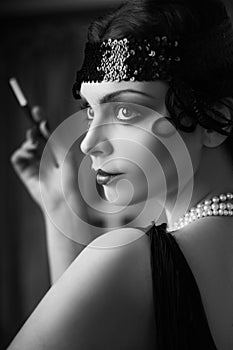 Retro flapper style photo