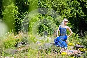 Beautiful Young Woman Enjoying Nature