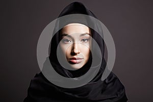 beautiful young woman in Hijab. fashion muslim girl