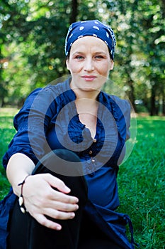 Beautiful young woman in nature