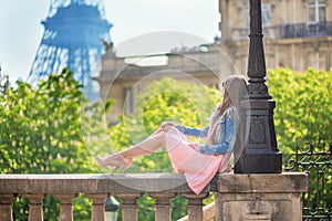 Beautiful young woman in Paris