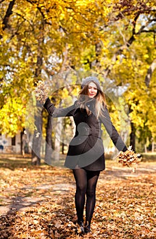 Beautiful young woman in the park