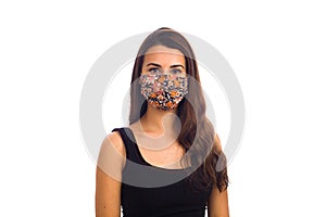 Beautiful Young Woman Portrait with a Mask