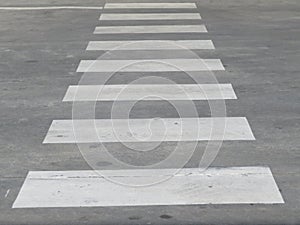 Beautiful zebra crossing for the safety of persons photo