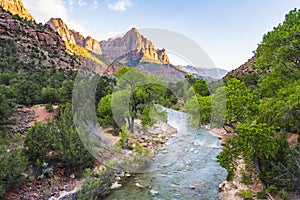 Beautiful Zion national park on sunny day,utah,usa.