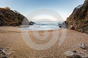 Beautiful Zipolite beach in Mexico photo