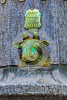 Beautiful Zsolnay Fountain in Pecs, Hungary