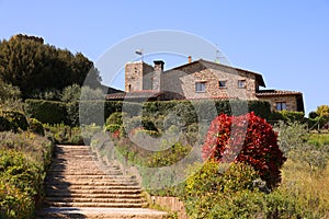 Beautifull architecture in Monteriggioni town. photo