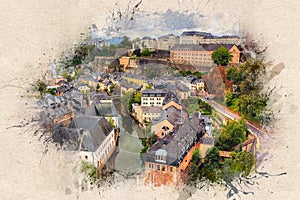 Beautifull cityscape of old town Luxembourg, Europe