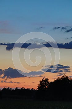 Colourfull evening sky