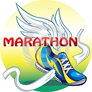 Beautifull illustration of the emblem of the marathon