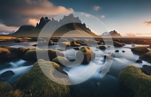 Beautifull landscape of Stokksnes Peninsula. Iceland beautifull nature view