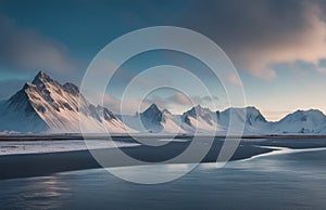 Beautifull landscape of Stokksnes Peninsula. Iceland beautifull nature view