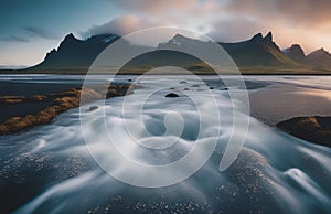 Beautifull landscape of Stokksnes Peninsula. Iceland beautifull nature view