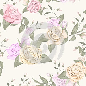 Beautifull rose seamless pattern vector design for textile and wallpaper