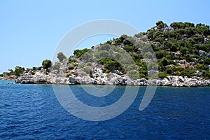 Beautifull soft clouds and blue sky beach water