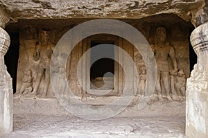 Beautifully carved idols, Cave No. 20, Ellora Caves, Aurangabad, Maharashtra
