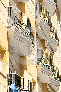 Beautifully curved balconys Fuengirola Spain