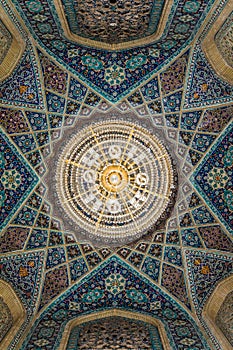 Beautifully decorated ceiling.