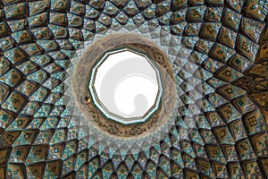 Beautifully decorated ceiling.