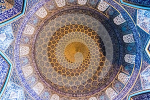 Beautifully decorated ceiling.